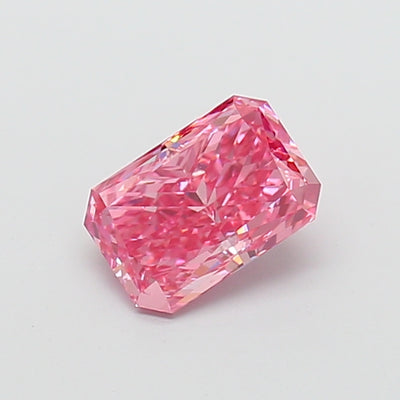 2.03 carat fancy vivid pink radiant lab grown diamond VS1 clarity