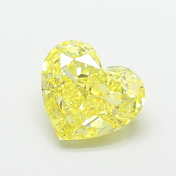 3.01 carat fancy intense yellow heart lab grown diamond VS1 clarity