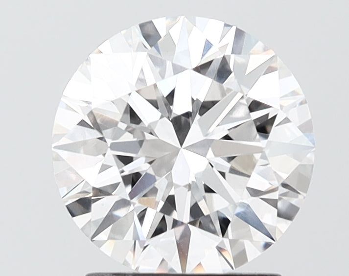 1.84 carat round lab grown diamond E color VVS2 clarity