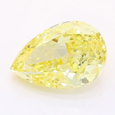 1.15 carat fancy intense yellow pear lab grown diamond VS1 clarity