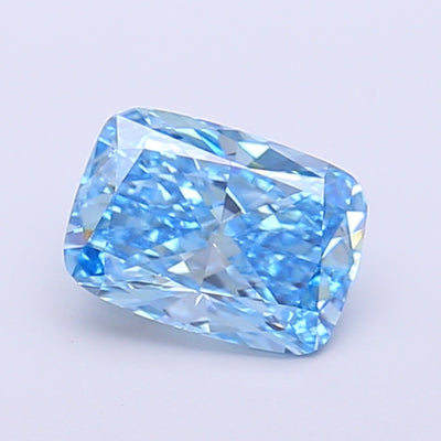 0.99 carat fancy vivid blue cushion lab grown diamond VVS2 clarity