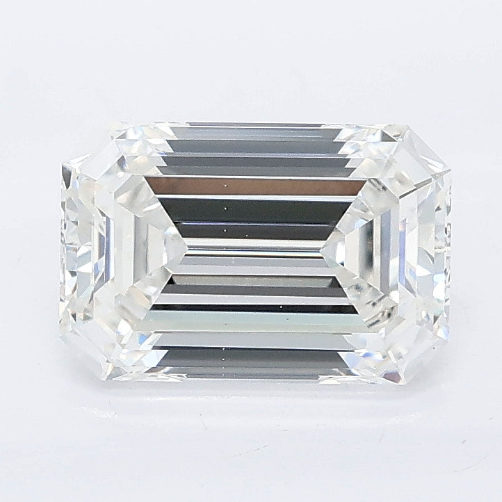 2.06 carat emerald lab grown diamond E color VS1 clarity