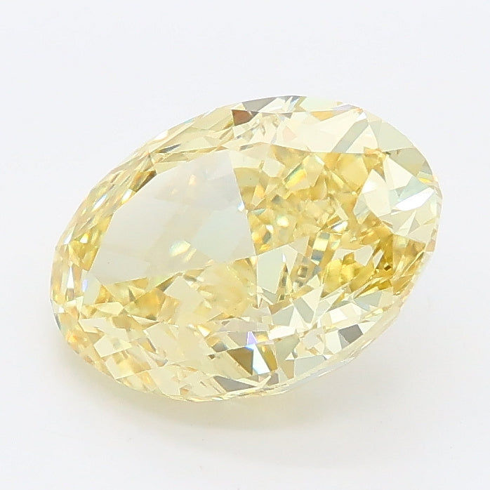 2.66 carat fancy intense yellow oval lab grown diamond VVS2 clarity
