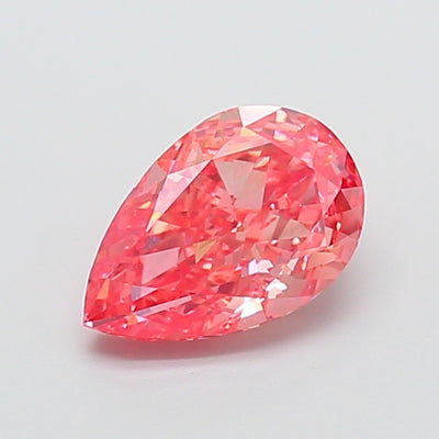 1.59 carat fancy vivid pink pear lab grown diamond VVS2 clarity