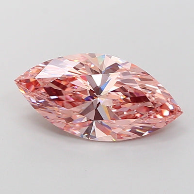 3.00 carat fancy intense pink marquise lab grown diamond VVS2 clarity