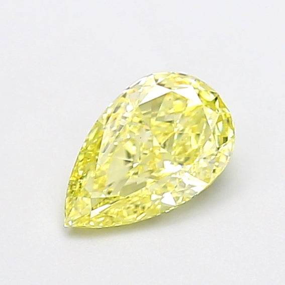 0.94 carat fancy intense yellow pear lab grown diamond VS1 clarity