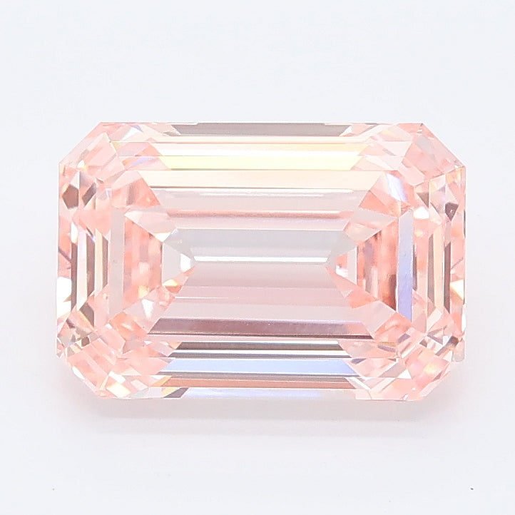 2.50 carat fancy pink emerald lab grown diamond VVS2 clarity