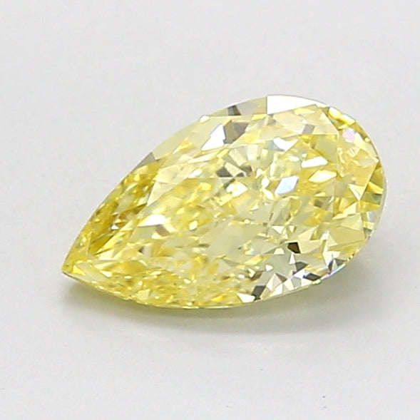 0.80 carat fancy intense yellow pear lab grown diamond VS1 clarity