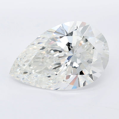 6.60 carat pear lab grown diamond F color VVS2 clarity