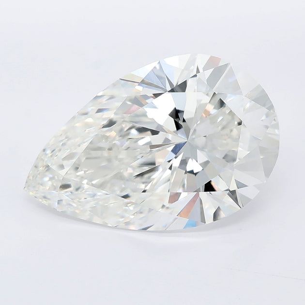6.60 carat pear lab grown diamond F color VVS2 clarity