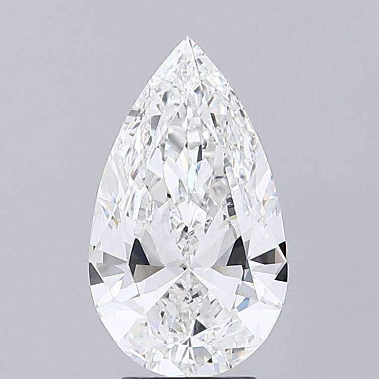 3.06 carat pear lab grown diamond E color VVS1 clarity