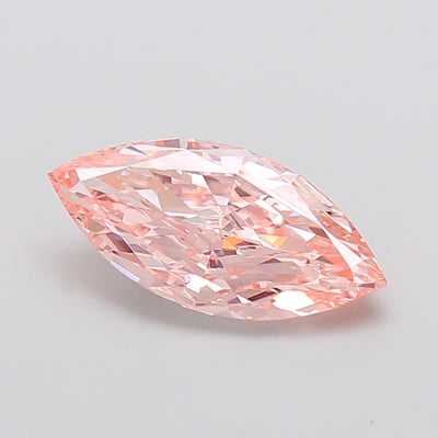 3.67 carat fancy intense pink marquise lab grown diamond VVS2 clarity