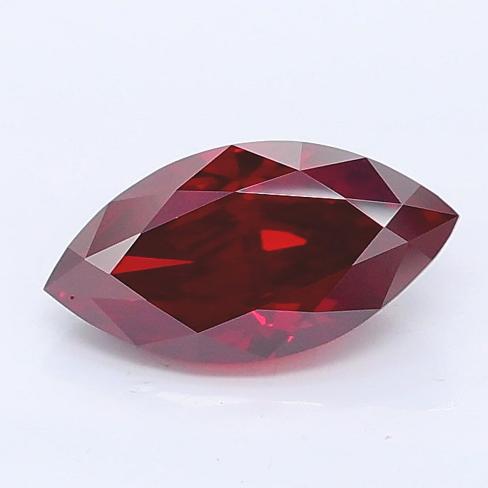 1.11 carat fancy deep pink marquise lab grown diamond VS1 clarity