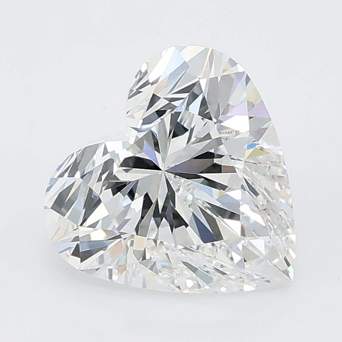 2.04 carat heart lab grown diamond D color VVS2 clarity