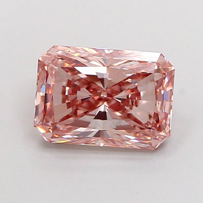 2.04 carat fancy intense pink radiant lab grown diamond VS1 clarity