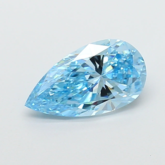 2.00 carat fancy vivid blue pear lab grown diamond VS1 clarity
