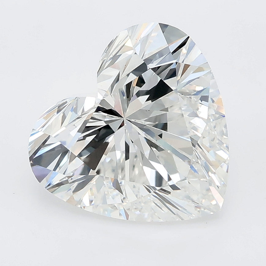 4.22 carat heart lab grown diamond E color VS1 clarity