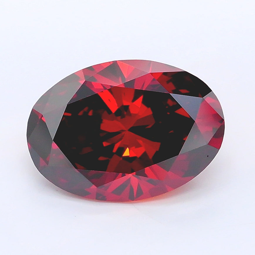 2.51 carat fancy deep orange oval lab grown diamond VS2 clarity