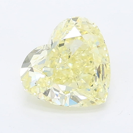0.91 carat fancy yellow heart lab grown diamond VS1 clarity