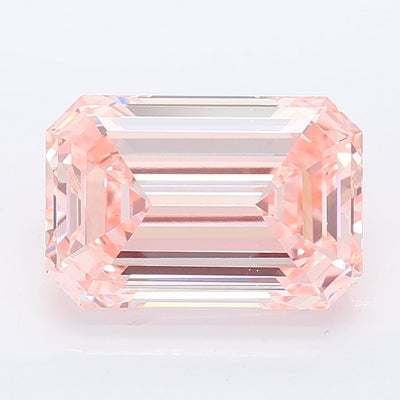 2.58 carat fancy pink emerald lab grown diamond VS1 clarity