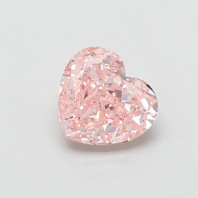 1.06 carat fancy vivid pink heart lab grown diamond VVS2 clarity