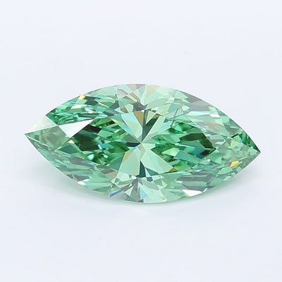 1.00 carat fancy vivid green marquise lab grown diamond VS2 clarity