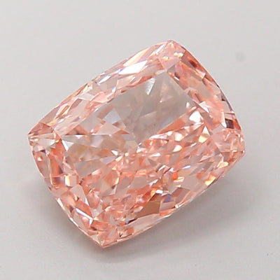 2.00 carat fancy intense pink cushion lab grown diamond VVS2 clarity