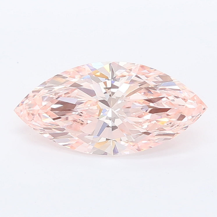 1.05 carat fancy intense pink marquise lab grown diamond VS1 clarity