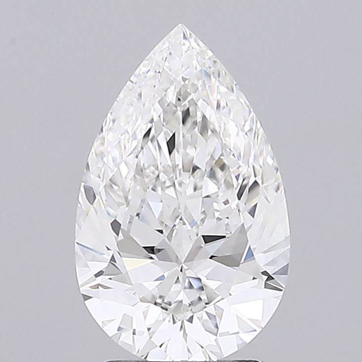 3.04 carat pear lab grown diamond F color VVS2 clarity