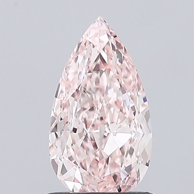 1.09 carat fancy intense pink pear lab grown diamond VVS2 clarity