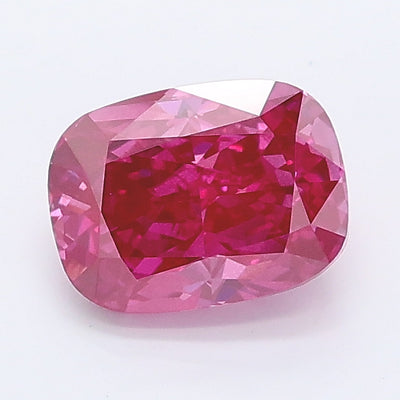 1.22 carat fancy vivid pink cushion lab grown diamond VS2 clarity