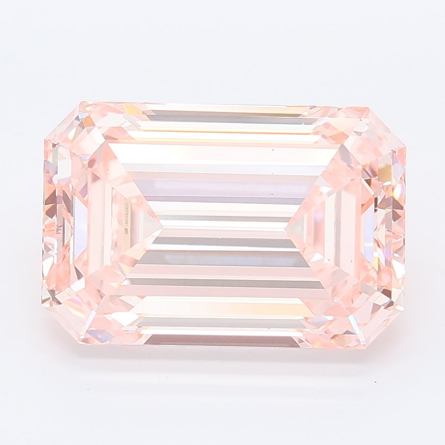 5.05 carat fancy pink emerald lab grown diamond VS1 clarity