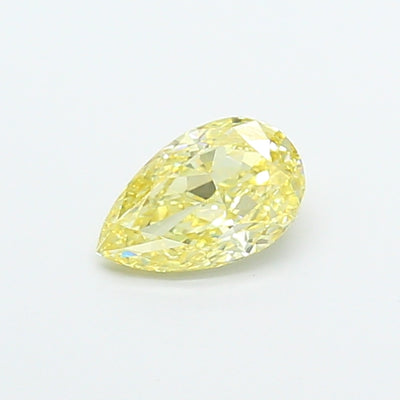 1.10 carat fancy yellow pear lab grown diamond VVS2 clarity