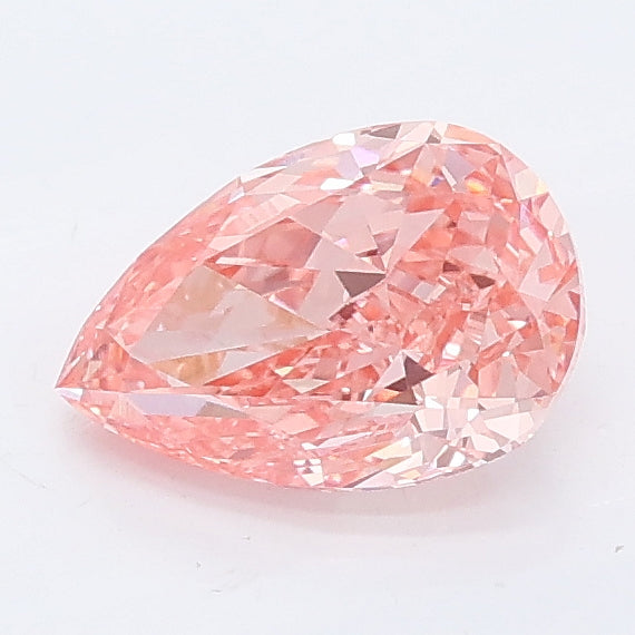 1.02 carat fancy vivid pink pear lab grown diamond VVS2 clarity