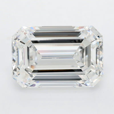 7.08 carat emerald lab grown diamond E color VS1 clarity