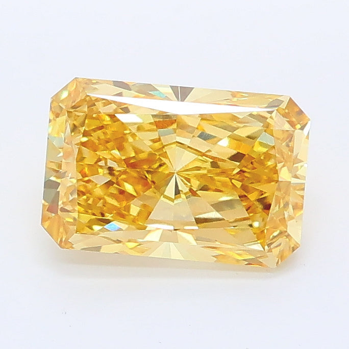 1.53 carat fancy intense yellow radiant lab grown diamond VVS2 clarity