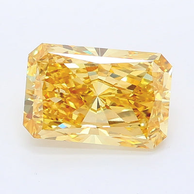 1.53 carat fancy intense yellow radiant lab grown diamond VVS2 clarity