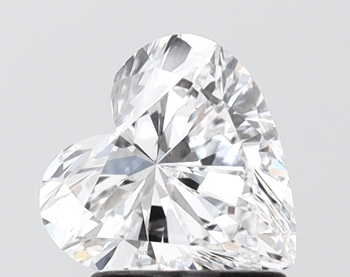1.50 carat heart lab grown diamond D color VS2 clarity
