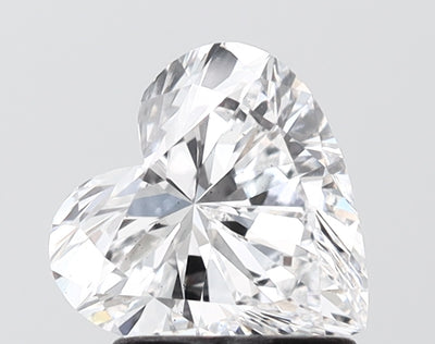 1.50 carat heart lab grown diamond D color VS2 clarity