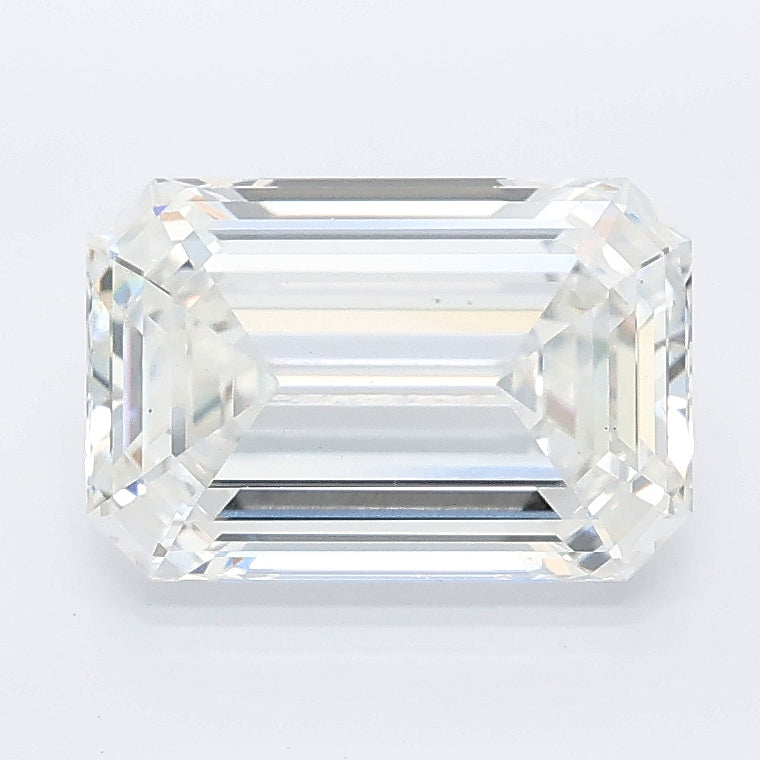 2.56 carat emerald lab grown diamond F color VS1 clarity