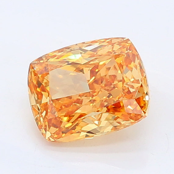 1.00 carat fancy intense yellow cushion lab grown diamond VS2 clarity