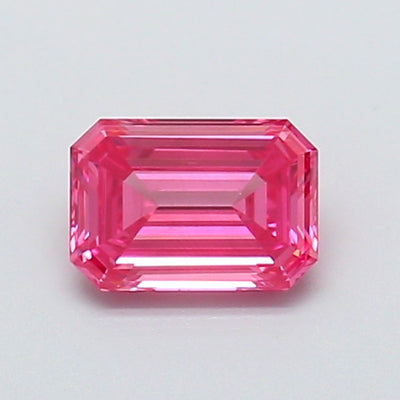 0.58 carat fancy vivid pink emerald lab grown diamond VS2 clarity