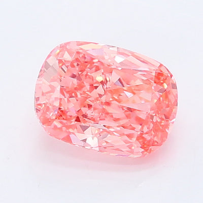 1.02 carat fancy vivid pink cushion lab grown diamond VVS2 clarity