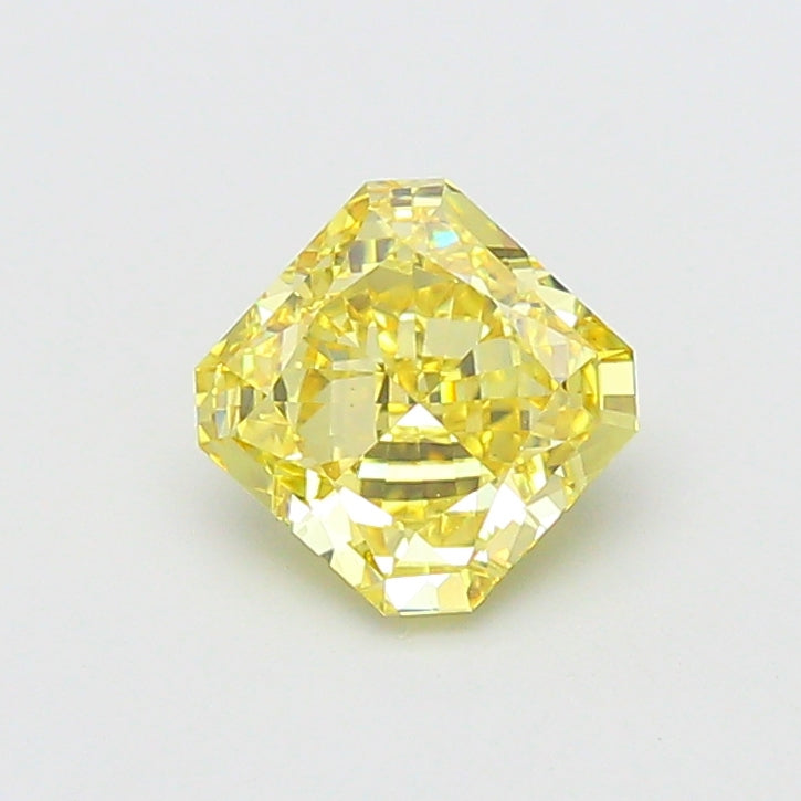 2.51 carat fancy intense yellow radiant lab grown diamond VS1 clarity