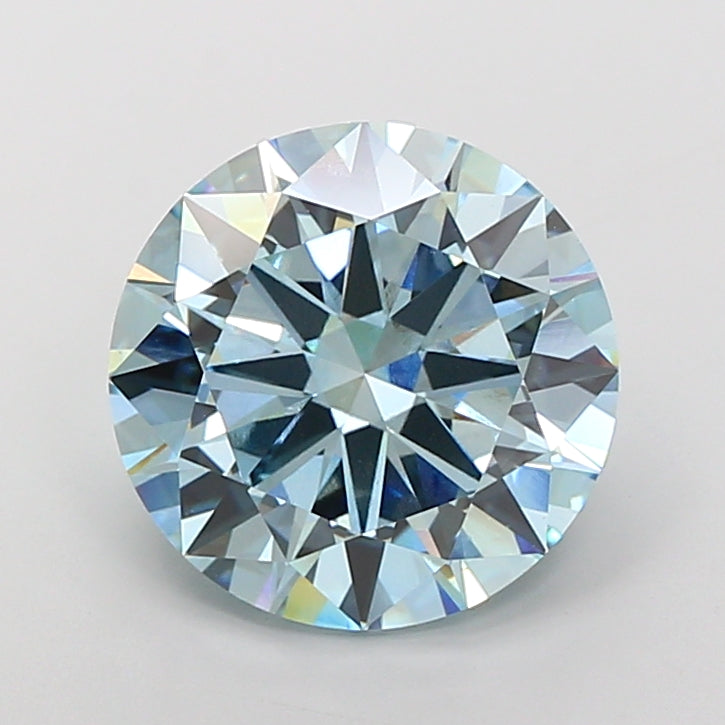 10.00 carat fancy intense blue round lab grown diamond VS1 clarity