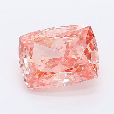 1.04 carat fancy vivid pink cushion lab grown diamond VS1 clarity