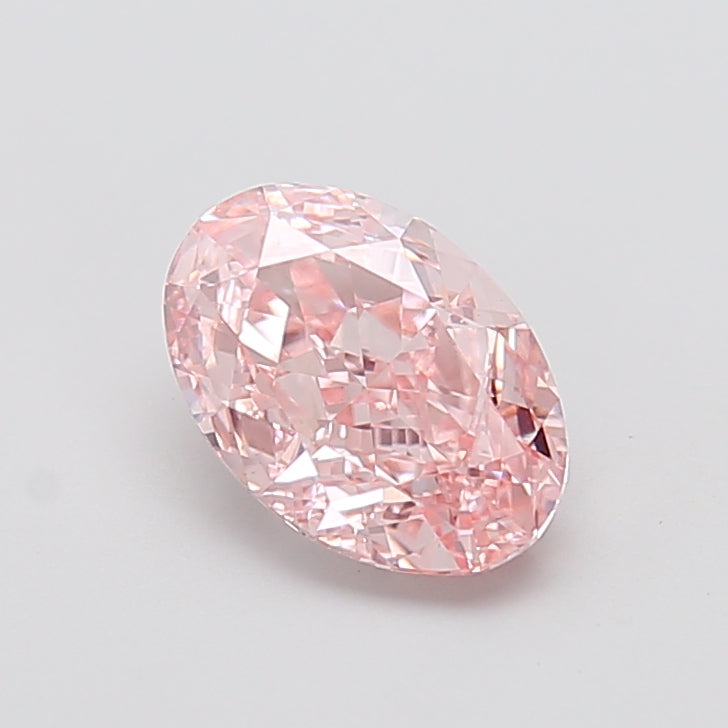 2.29 carat fancy intense pink oval lab grown diamond VS1 clarity