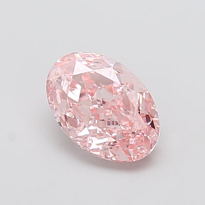 2.29 carat fancy intense pink oval lab grown diamond VS1 clarity