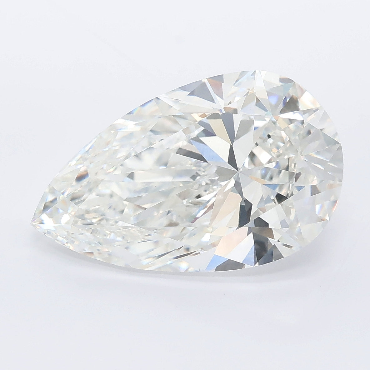 6.05 carat pear lab grown diamond E color VVS2 clarity