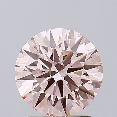 1.86 carat fancy vivid pink round lab grown diamond VS1 clarity